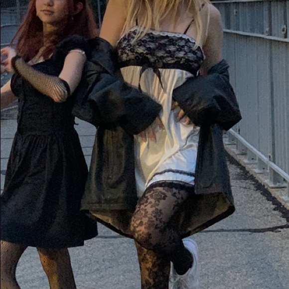 Vintage Lace and Satin Slip Dress / Lingerie - Picture 3 of 3